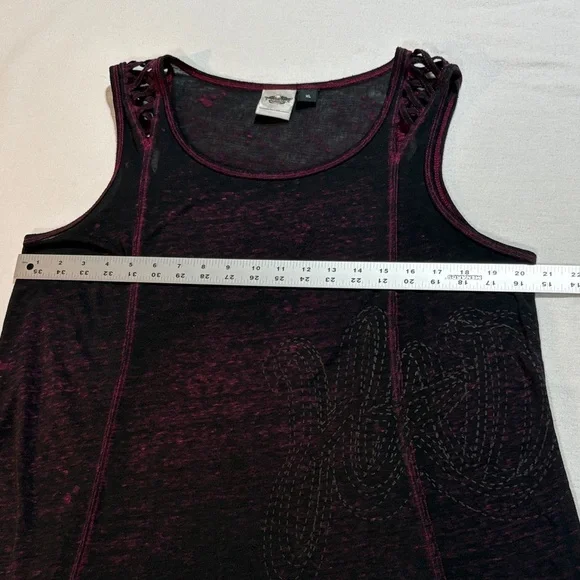 Harley-Davidson Woman's Black Tank Top XL Red Highlights - Picture 10 of 14